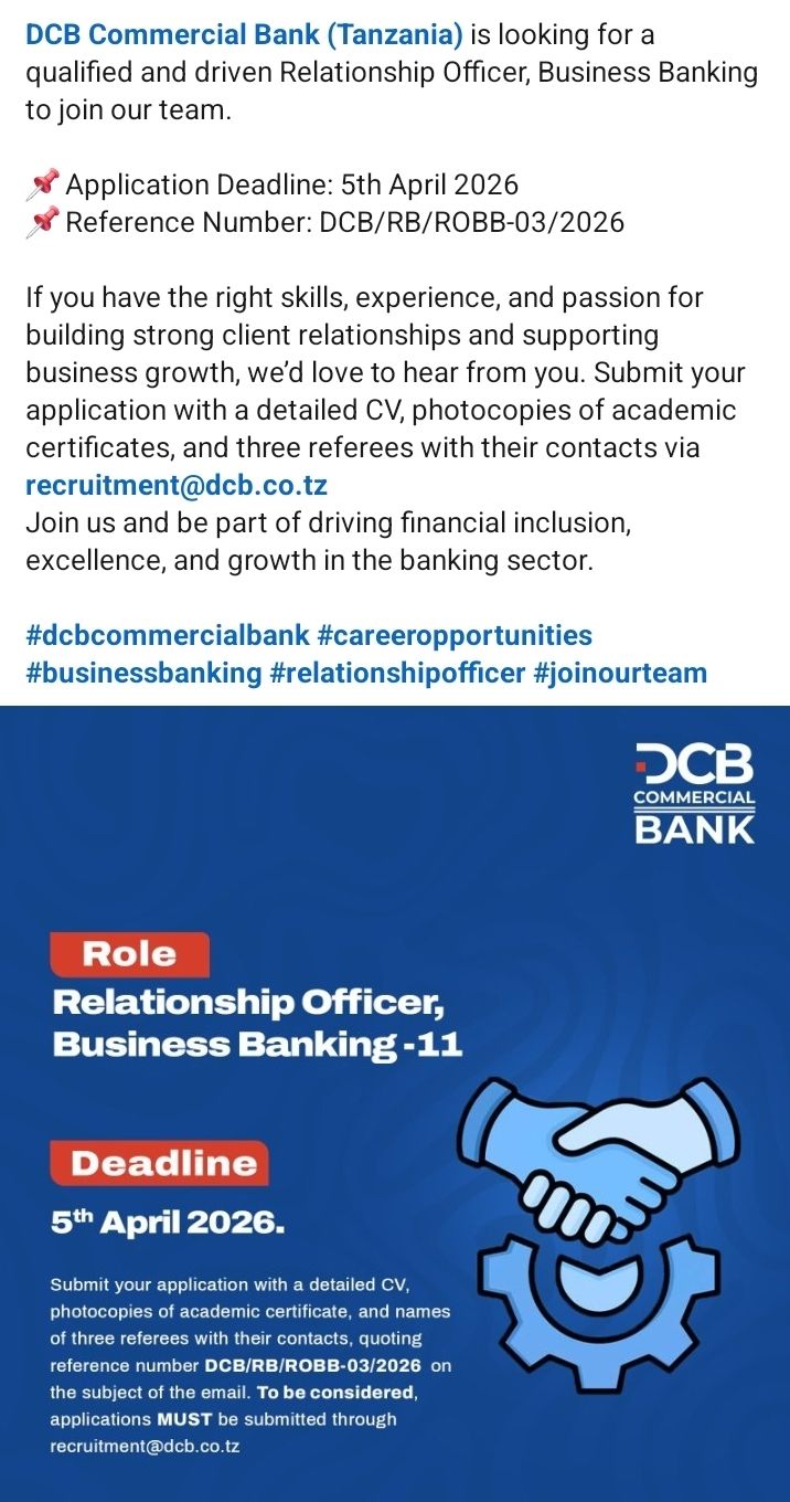 Relationship Officer, Building Banking