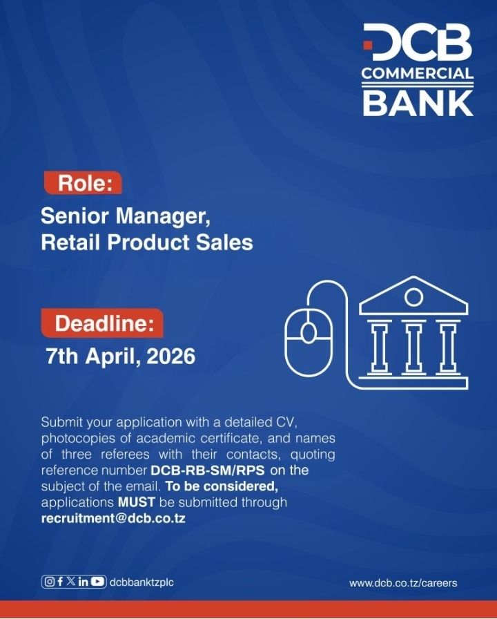Vacancy: Senior Manager, Retail Product Sales