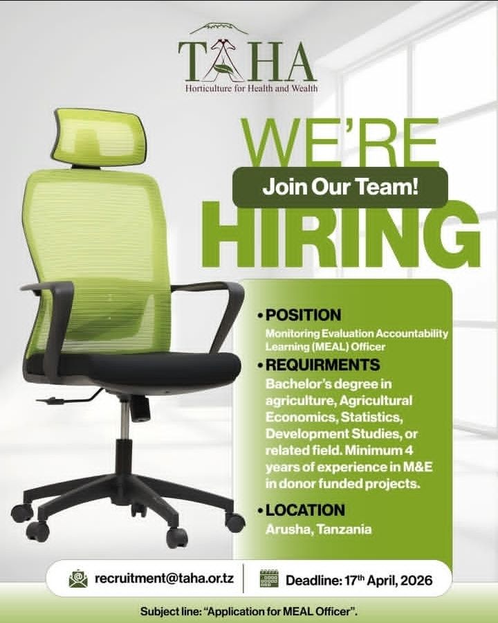 Vacancy: Monitoring and Evaluation,  Accountability Officer